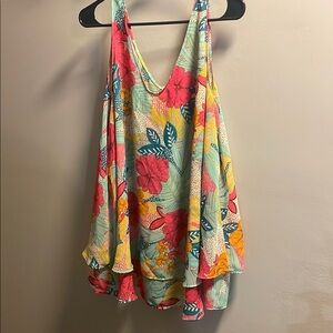 Lane Bryant Vibrant Floral Sleeveless Top